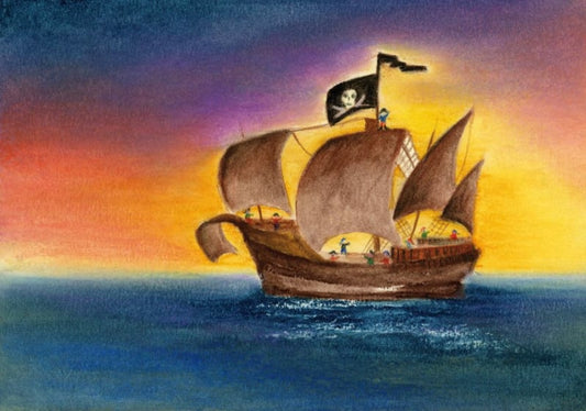 Ansichtkaart | Het piratenschip