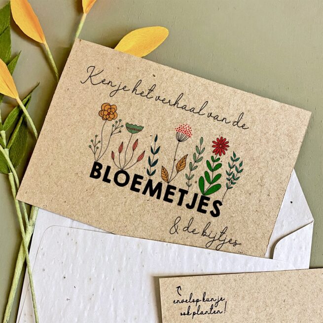 Bloeikaart | Ken je het verhaal van de bloemetjes en de bijtjes