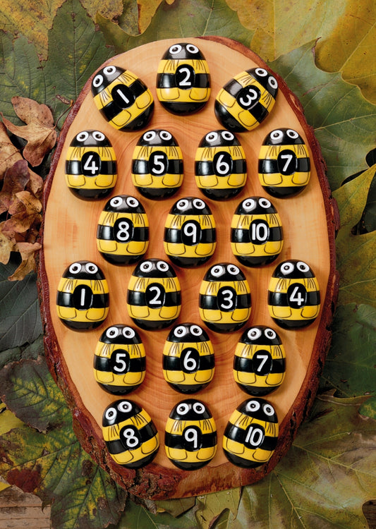 Honey Bee Number Stones