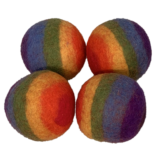 Wolvilten Ballen | Regenboog (4 - 7,5cm)
